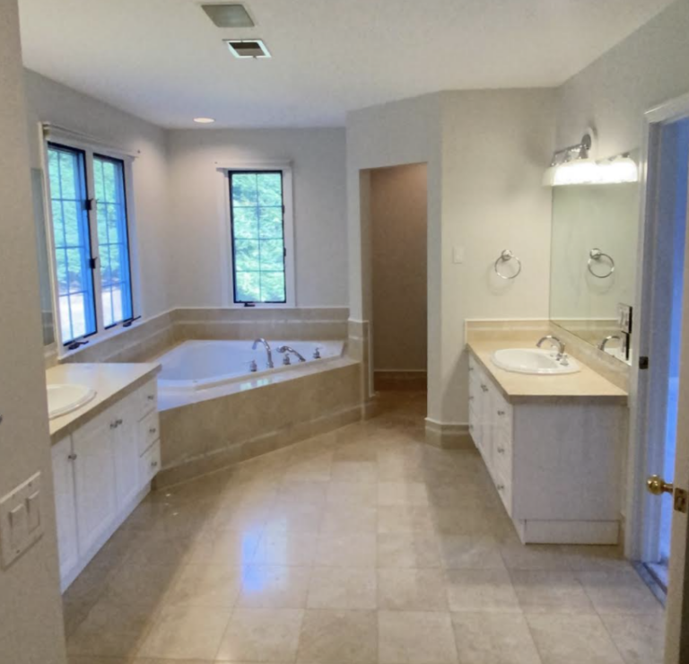 Painted master bathroom